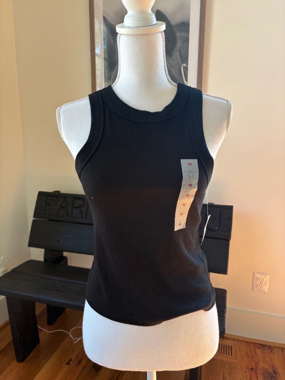 Old Navy Black Ribbed Tank Top